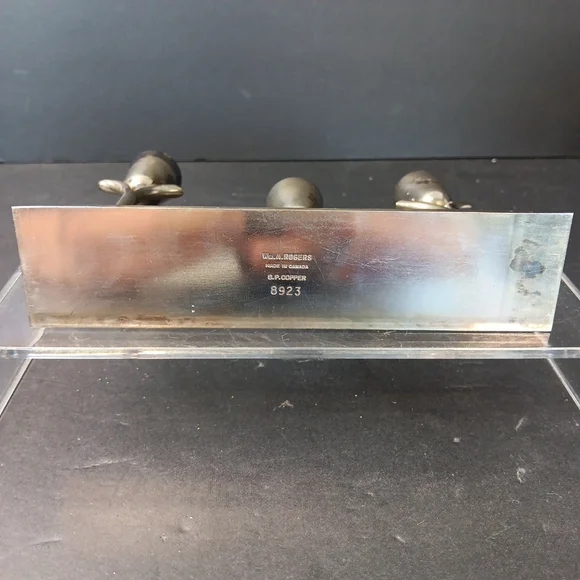 Candelabra Silver Plated Natural Patina Candlestick Holder Wm.A ROGERS Canada - Picture 6 of 12